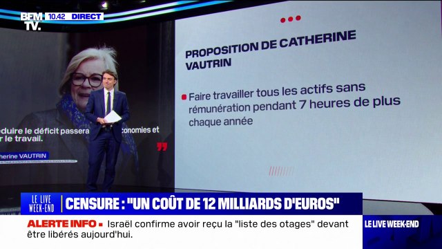 LES ÉCLAIREURS - Censure: un coût de 12 milliards d'euros , selon Catherine Vautrin