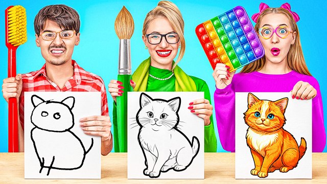 NOUVEAU défi de dessin 123 GO! CHALLENGE en famille ! Incroyables astuces artistiques