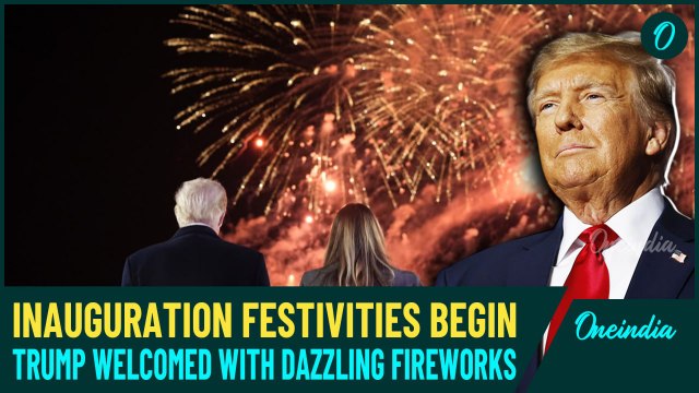 VIDEO| Donald Trump and Wife Melania Attend Pre-Inauguration Bash, Watch Dazzling Fireworks Together