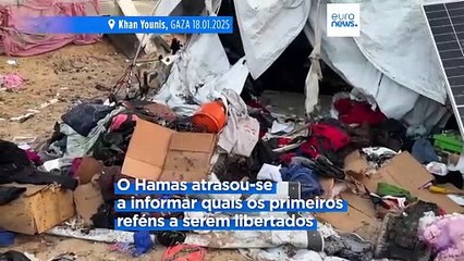 Hamas entrega lista com os primeiros três reféns a serem libertados. Cessar-Fogo entra em vigor