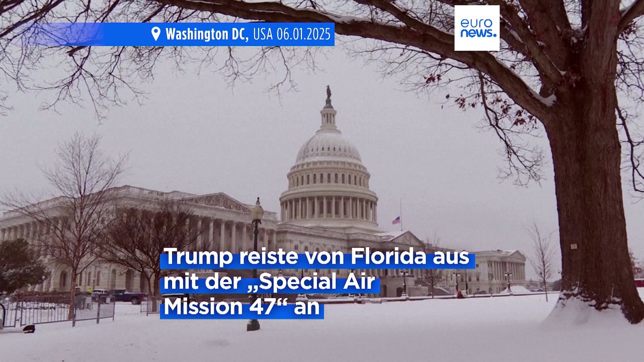 Donald Trump trifft zur Amtseinführung in Washington DC ein