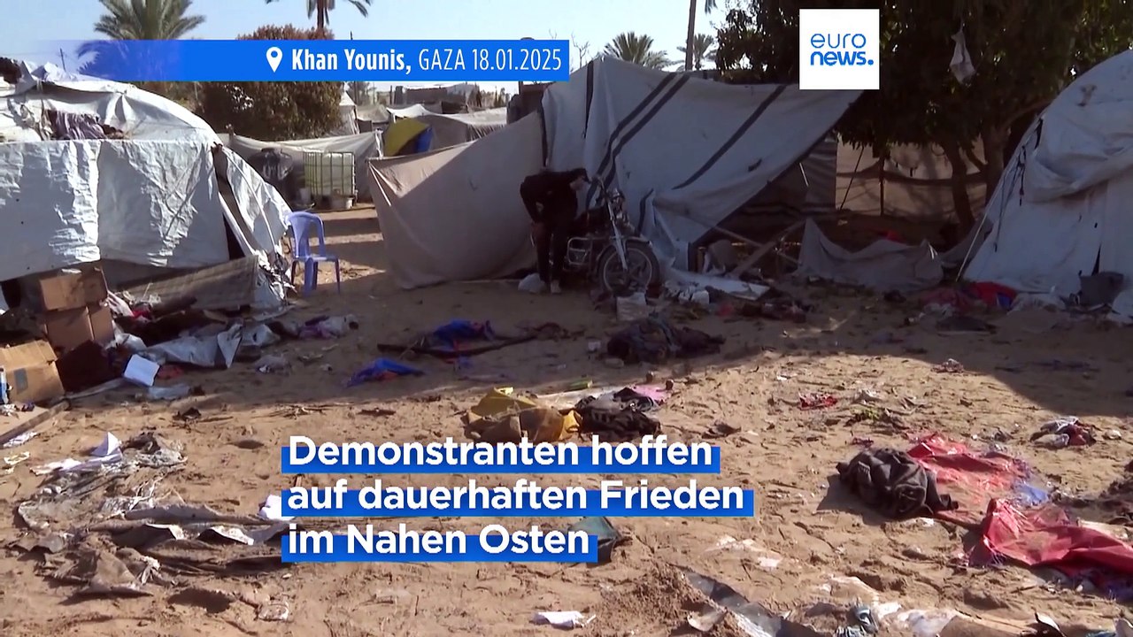 Vor der Waffenruhe im Gazastreifen: Pro-Palästina-Kundgebungen in Europa