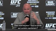 UFC 311 - White reconnait Makhachev comme numéro un pound-for-pound et meilleur poids légers de l’histoire