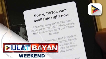 Social media giant na TikTok, banned na sa USA