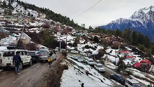 विश्व हिम दिवस के अवसर पर औली में पर्यटकों का उमड़ा सैलाब, 75 वर्षीय पद्म श्री, मोहन सिंह गुंजियाल भी पहुंचे स्कियरो के बीच।