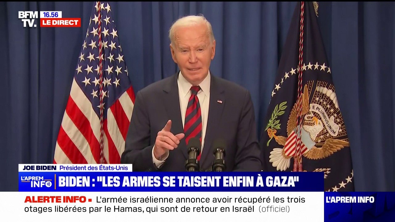 "Ça a été la négociation la plus dure de ma vie": Joe Biden réagit à la libération des trois otages israéliennes par le Hamas