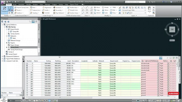 how to Query Survey Data in civil 3d #architecture #autocadcivil3d #civil3d #autocadd #Autodesk #civil3d