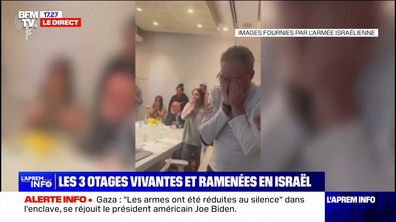 Trêve à Gaza: les images d'une famille israélienne qui apprend la libération d'une de ses filles par le Hamas