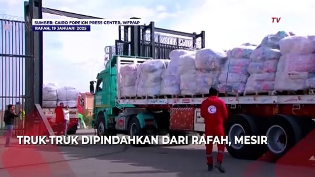Gencatan Senjata Israel-Hamas berlaku, Truk Bantuan Tiba di Perbatasan Mesir-Gaza