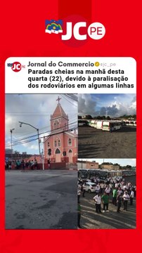 Paradas cheias na manhã desta quarta (22), devido à paralisação dos rodoviários em algumas linhas