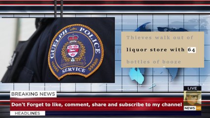 Thieves walk out of liquor store with 64 bottles of booze