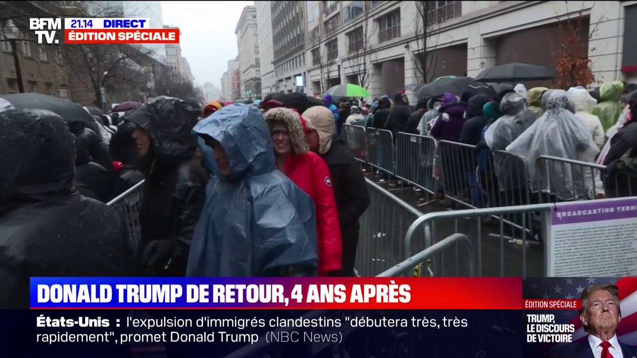 "On a attendu plus de six heures": les soutiens de Donald Trump font la queue dans le froid pour assister au dernier meeting de Donald Trump, avant son investiture