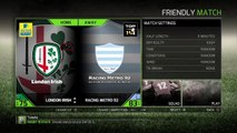 London Irish Versus Racing Metro 92 (Rugby 15)