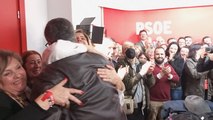 Francisco Lucas, este domingo, tras ganar las primarias a la secretaria general del PSOE en la Región de Murcia.