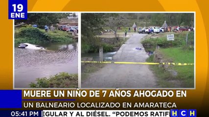 ¡Trágico! Ahogado pierde la vida un niño en el Valle de Amarateca