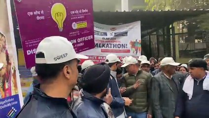 उत्तर पूर्व दिल्ली के जिला निर्वाचन अधिकारी ने वोटर जागरूकता के लिए पदयात्रा के साथ गाना भी लॉन्च किया