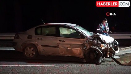 Kontrolden Çıkan Otomobil Otobüsle Çarpıştı: 1 Yaralı