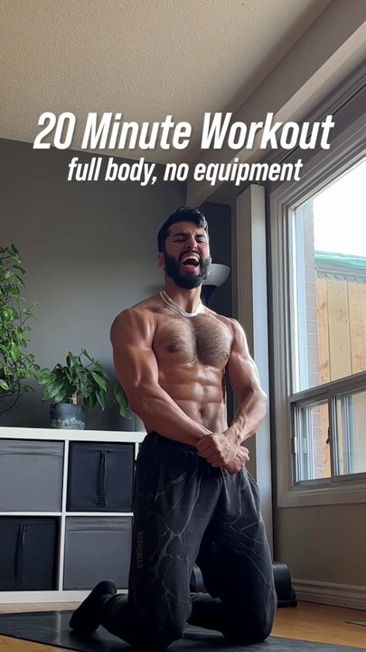 20-Minute Full-Body Workout You Can Do Anywhere – No Equipment Needed! 💪 #workout #homeworkout #fullbodyworkout #cardio #bodyweight #exercise #fitness #fit #sweat #abs #sixpack #core