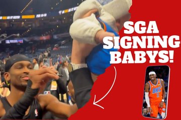 SGA signing babys! Oklahoma City Thunder superstar agrees to sign a very unusual autograph