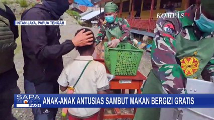 Antusiasme Anak-Anak di Intan Jaya Papua Tengah Nikmati Program Makan Bergizi Gratis Perdana