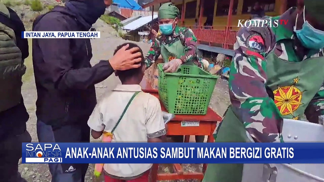 Antusiasme Anak-Anak di Intan Jaya Papua Tengah Nikmati Program Makan Bergizi Gratis Perdana