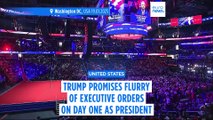 Donald Trump promises flurry of executive orders on first day back in White House
