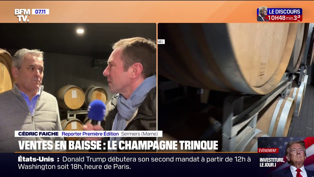 "On est dans l'attente": ce producteur de champagne craint de nouvelles taxes après l'arrivée de Donald Trump à la Maison Blanche