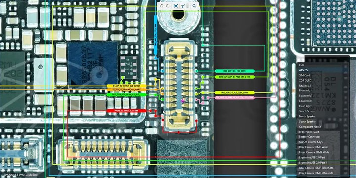 Apple iPhone 13 Pro Full Schematic Guideline rk Display Sound Camera(720P_HD)