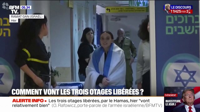 Trêve à Gaza: les trois otages libérées, arrivées en Israël, sont en bonne santé,
