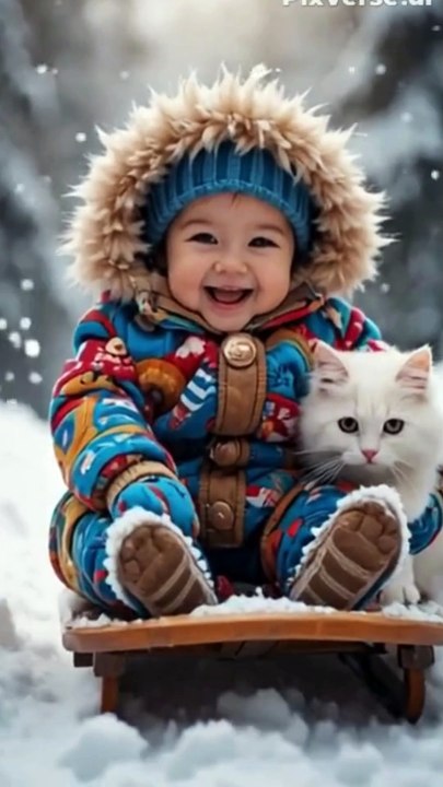 Joyful Baby's First Snowboarding Adventure! 🏂❄️#snowboard #baby #viral #fyp #TrendingNow  #Trending