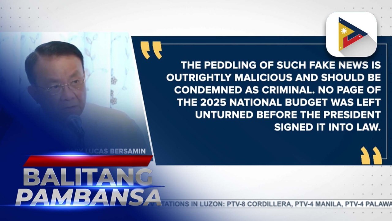 Executive Sec. Bersamin, iginiit na walang pahina sa pambansang pondo na iniwan bago ito lagdaan at gawing batas