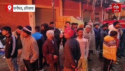 पानीपत में कपड़ा गोदाम में लगी आग, कई घंटों बाद भी नहीं पाया गया काबू, लाखों का सामान जलकर राख