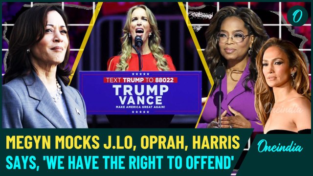 Megyn Kelly sparks controversy, mocking Oprah, Lopez, Harris & provokes at Trump rally speech