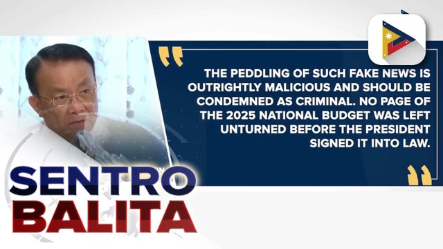 Malacañang, pinalagan ang paratang ni dating Pres. Duterte na blangko umano ang ilang bahagi ng 2025 national budget