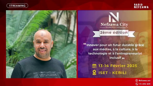 زوم على نفزاوة سيتي مع حسن بنصالح عضو لجنة تنظيم نفزاوة سيتي 2025ومنسق الهكتون Business Gameيومي 11و12 فيفيري