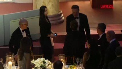 Jeff Bezos e Elon Musk all'evento privato di Trump