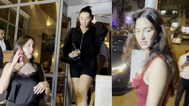 Disha Patani In Red & Tina Thadani In Black Set Mumbai Streets Ablaze As They Get Clicked In Bandra