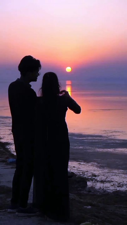 Sunset with couple