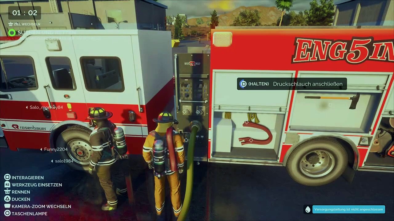 Lets play FIREFIGHTING SIMULATOR #4 - Industrial Fire