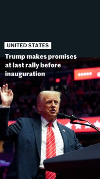 Trump promises 'the end of four years of decline' in last rally before inauguration