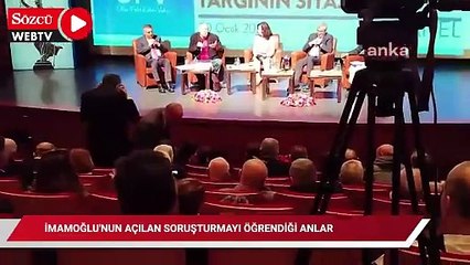 Ekrem İmamoğlu'nun "Akın Gürlek ile ilgili sözleri nedeniyle" kendisine açılan soruşturmayı öğrendiği anlar