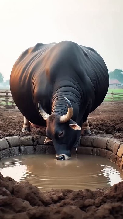 A_black_cow_fell_into_huge_well_rescued_by_farmers_#humanity_#animals_#cow_#cowlover_#help_#rescue