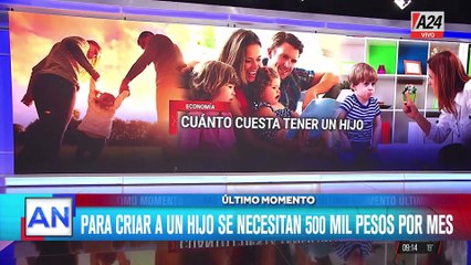 Según el INDEC, para criar a un hijo se necesitan 500 mil pesos por mes