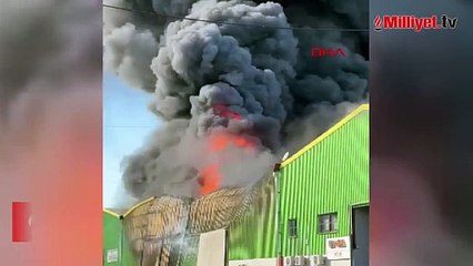 Adana'da geri dönüşüm tesisinde yangın