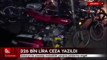 Sakarya'da yasadışı motosiklet yarışına jandarma engeli
