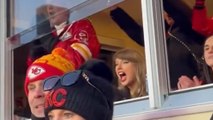 Taylor Swift watching Chiefs playoff game shows expletive-laden response to Travis Kelce play
