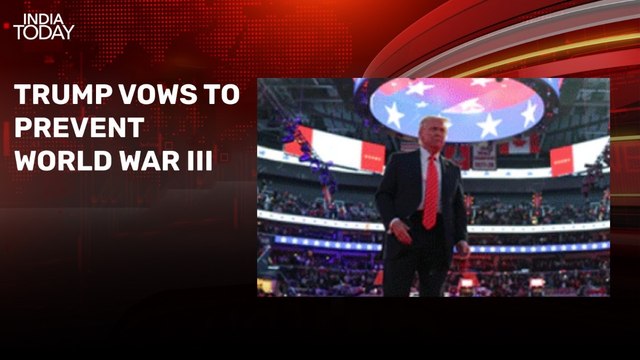 Trump addresses immigration, Middle East, vows to end World War III during rally