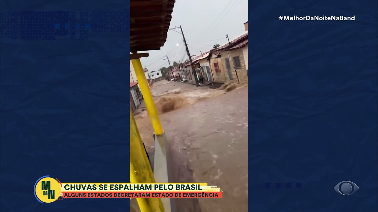 Fortes chuvas se espalham pelo Brasil e provocam alagamentos | Melhor da Noite