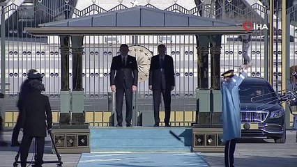 Ankara'da önemli misafir! Erdoğan resmi törenle karşıladı