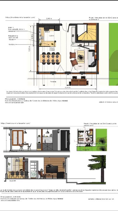 Salon salle à manger de 20m2 avec cheminée 30m2 chalet de montagne